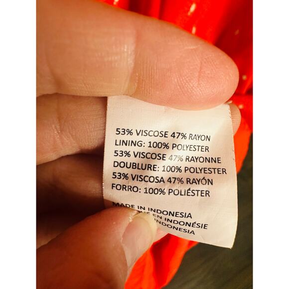 JASON WU COLLECTIVE Red Polka Dot Flutter Sleeve V-Neck Midi Dress Size 2 - Picture 12 of 15